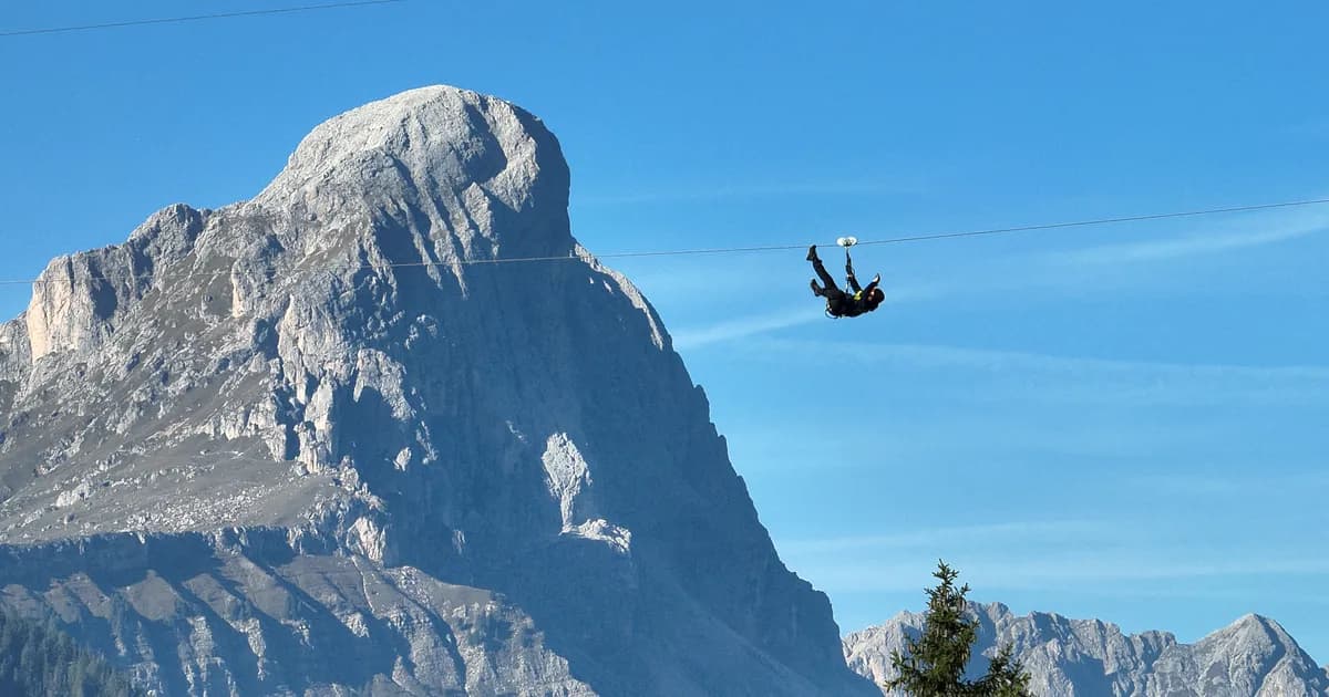 Zipline over the Dolomites